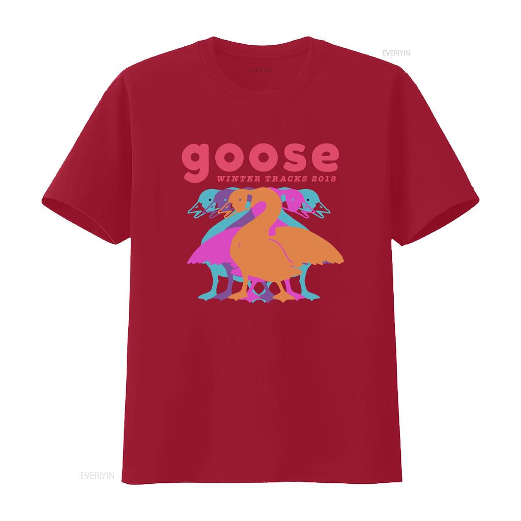 Goose The Band Футболка новая с коротким рукавом горячий подарок хэллоуин винтаж Слегка выстиранная Унисекс мода Удобная с принтом Повседневная