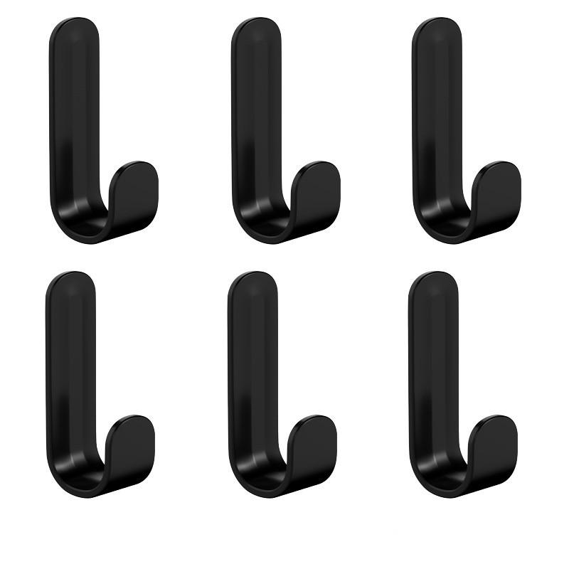 6pcs Towel Hook Self Adhesive Strong Wall Hooks Door Hanger Key Bag Coat Hook Holder Home Organizer Kitchen Bathroom Accessories