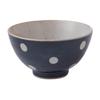Чайный рис японский рис Marsa Polka Dot темно-синий Сделано в Японии 30411 Миска, Миска, Столовая посуда, Миска, Большая, Синяя, 300 куб. см, Керамика,