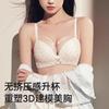 Sweet Girl Lace Edge Sexy Underwear Women's Small Breasts Gather and Show Large Steel Rim Anti-sagging Bra Women's Cotton Chest