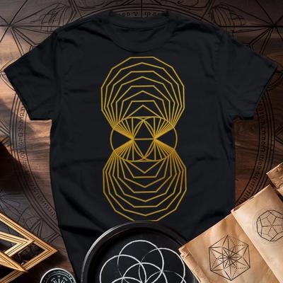 Vesica Piscis T Shirt Sacred Geometry Spiritual Vintage Stretched Unisex Comfortable Soft Breathable Versatile Slightly