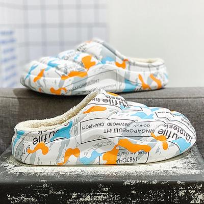 Модные тапочки для мужчин Добавить хлопок Пара Женская домашняя обувь Домашние тапочки Мягкая и удобная обувь для мужчин Нескользящая износостойкая