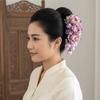 Sweet Flowers Hairpin Rose Chignon Hair Clips Handmade Rose Hair Comb  Party