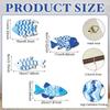 Ocean Theme Wooden Fish Wall Decor Marine Style Nautical Wall Art  Living Room Decor
