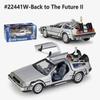 ВЕЛЛИ 1:24 DMC-12 DeLorean Машина времени Назад в будущее Модель автомобиля Литая под давлением металлическая игрушечная модель автомобиля Коллекция моделирования Детский подарок