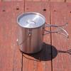 750Ml Stainless Steel Hanging Pot With Lid Outdoor Picnic Portable Foldable Handle Camping Water Cup Tea Pot Coffee Mug