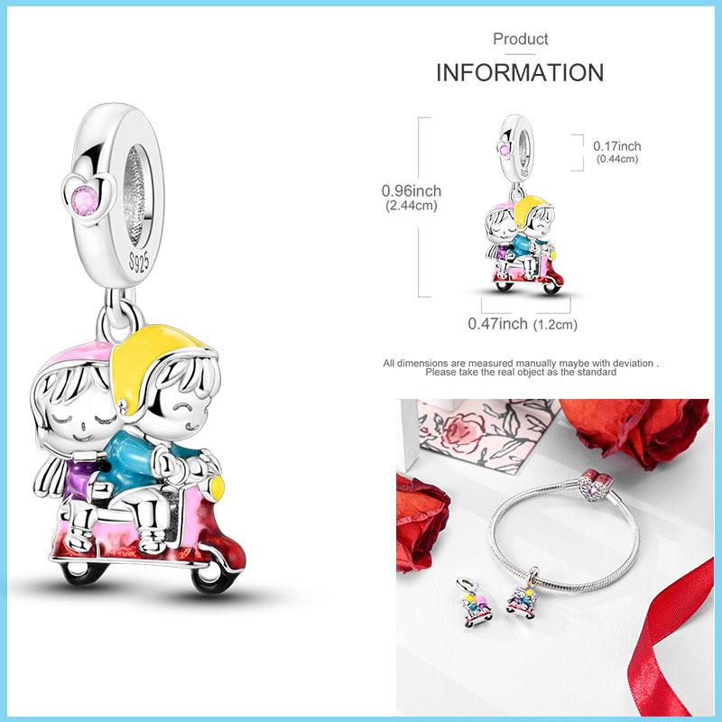 Медный Подсолнух Теплица Велосипед Воздушный Шар Подвески Радужный Пончик Шармы Бусины Подходят для Брендовых Браслетов DIY Украшения