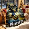 Custom Name Personalized Cardiff City FC Print Blanket, Home Decor, Bedroom, Sofa, Camping, Couch, Gifts for Birthday Christmas