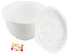 Preparation Colander and Bowl and Mixing All In One Bowl Capacity [Microwave Compatible] Set, Draining, Heating, 1.1L (1)
