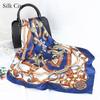 High-quality Luxurious Silk Scarves Headband Scarfs Neck Scarf For Women Chain Silk Scarf Women's Decorative Shawl