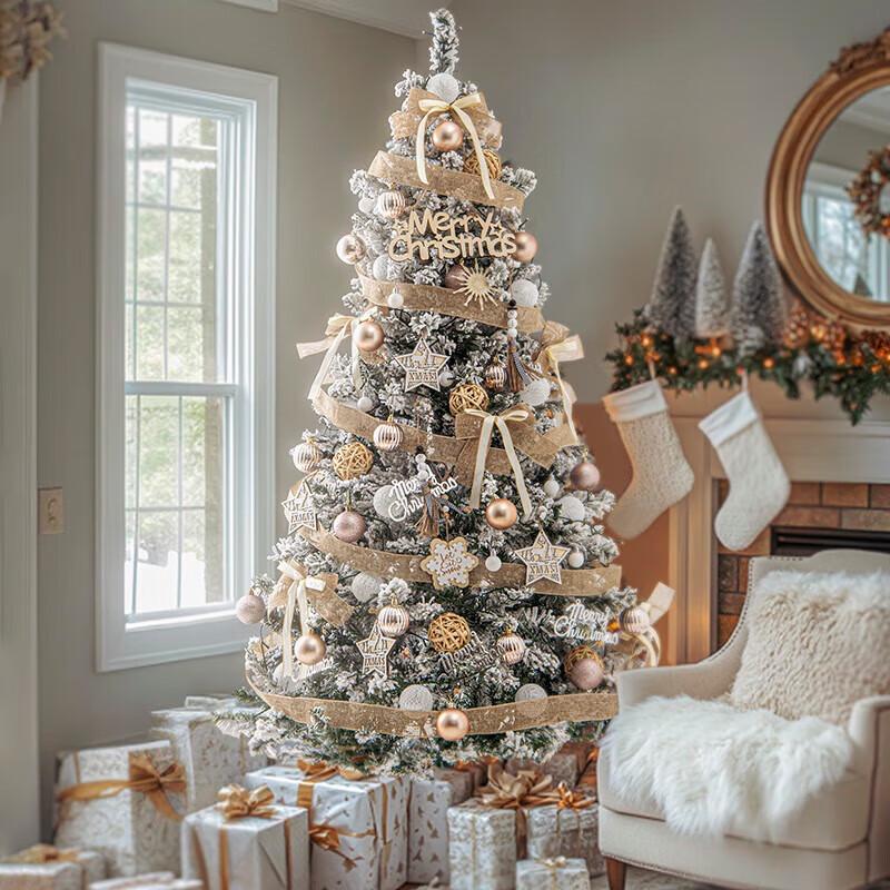 Luxury Champagne Gold Christmas Tree Set with Lights