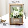 Wood Photo Frame Imitation Flowers Decoration 3D Handmade Artificial Flower Wall Hanging