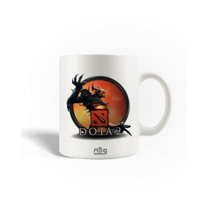 Кружка керамическая - DOTA 2 - 30cl - Можно мыть в посудомоечной машине - Белая - Высота 9,5см