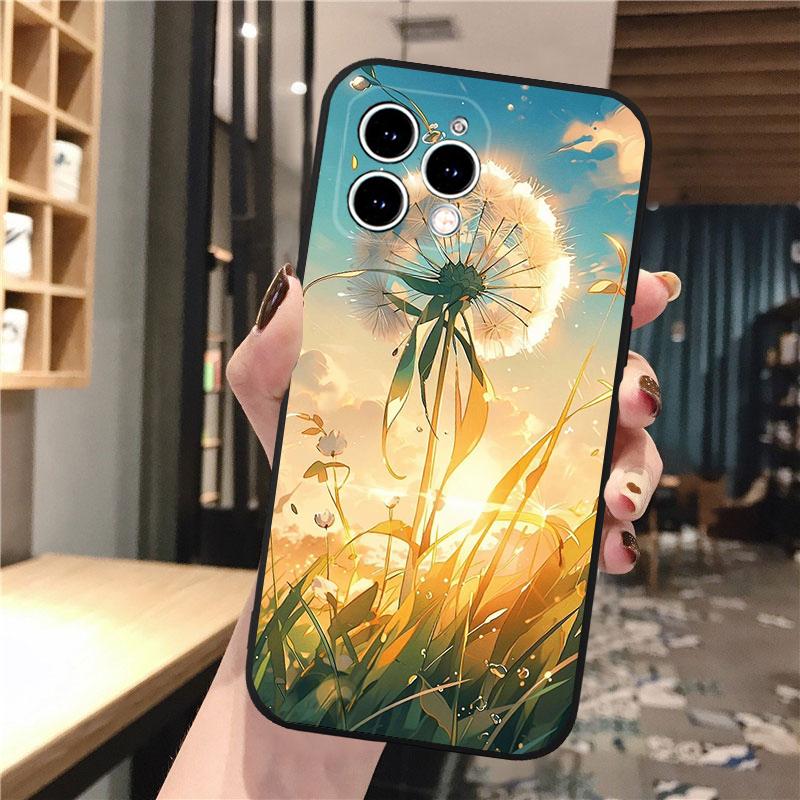 Красивый чехол для телефона с изображением одуванчика для iPhone Samsung Galaxy Redmi Xiaomi Oppo OnePlus Note SA 7 8 9 10 11 12 13 14 20 21 22 23 53 54 Pro Max Plus Ultra