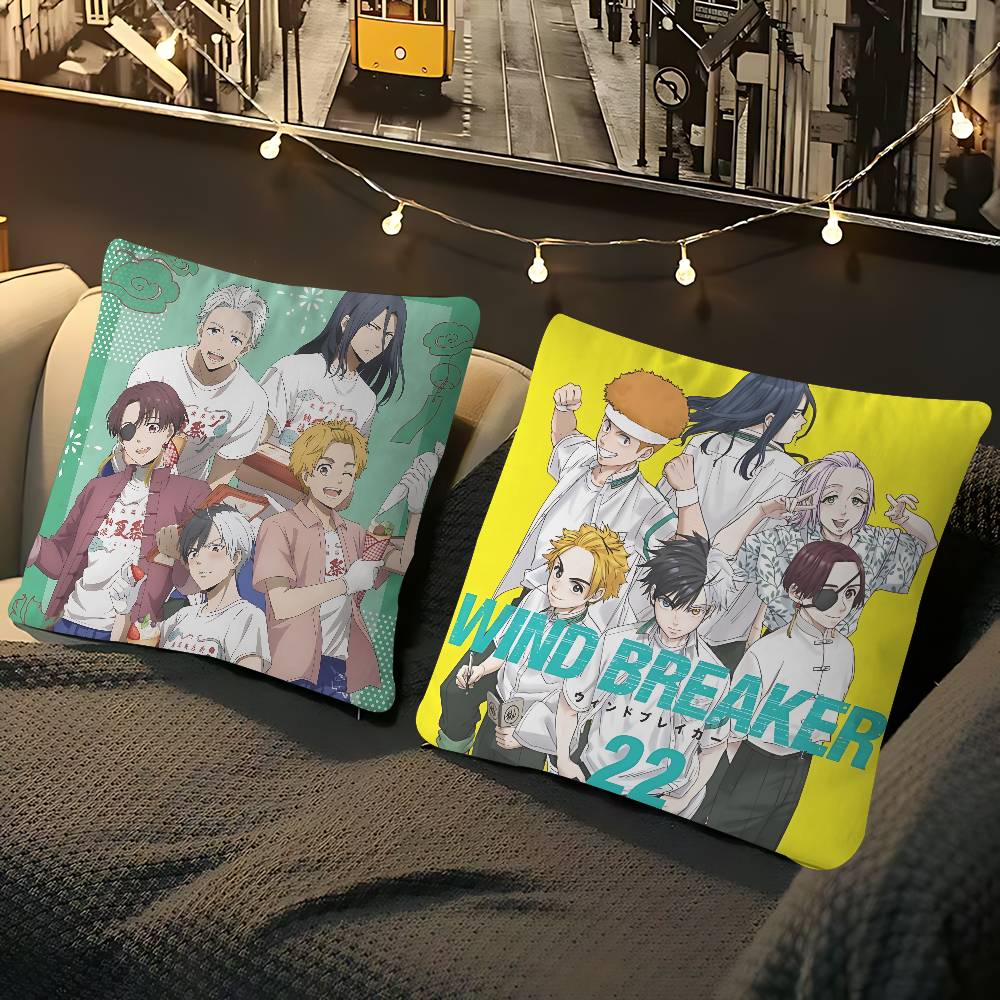 WIND Anime BREAKER Office Cushion Pillowcase Car Cushion Cover45X45CM Lumbar Pillowcase Sofa Pillowcover