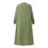 Swing Dress Women - Long Sleeve V-Neck Ruffled Maxi Boho Loose Fit Work To Weekend