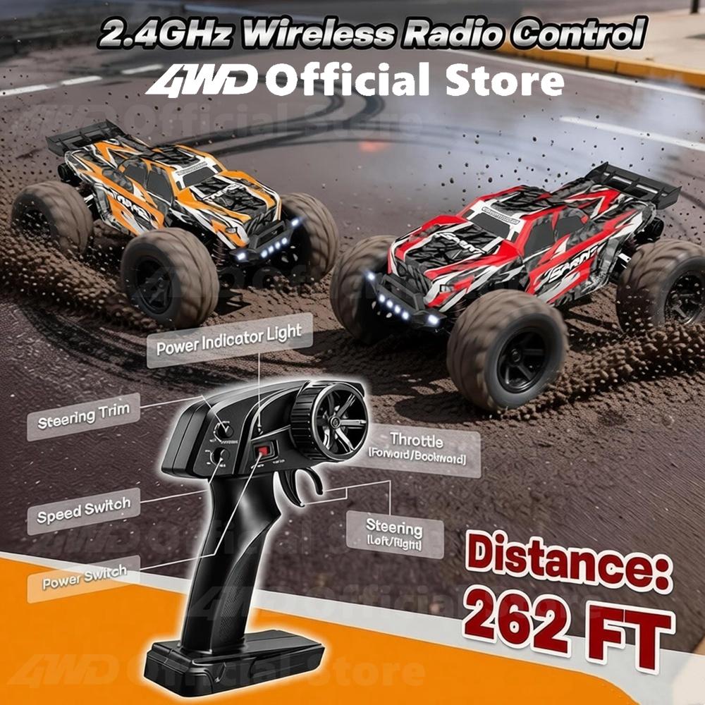 Вездеход Радиоуправляемая Машина 40 км/ч Высокоскоростная Гонка 4WD Электромобиль Радиоуправление 4x4 Водонепроницаемый Внедорожный Грузовик VS 50 км/ч Быстрый