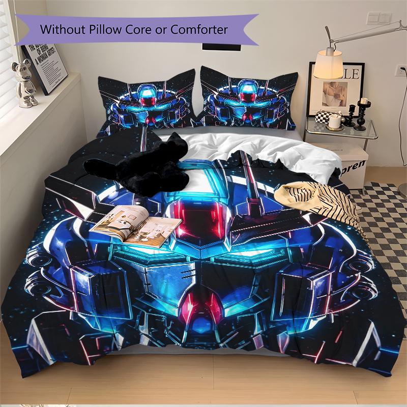 3Pcs Space Warrior Armor Bedding Set Quilt Cover Pillowcase Home Christmas Xmas Halloween Gift 1 Duvet Cover 2 Pillowcase M928545
