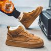 Мужские кроссовки с высоким верхом, зимние бархатные теплые хлопковые ботинки, северо-восточные сноубутсы, спортивные и повседневные кеды средней высоты, ретро ботинки Мартин