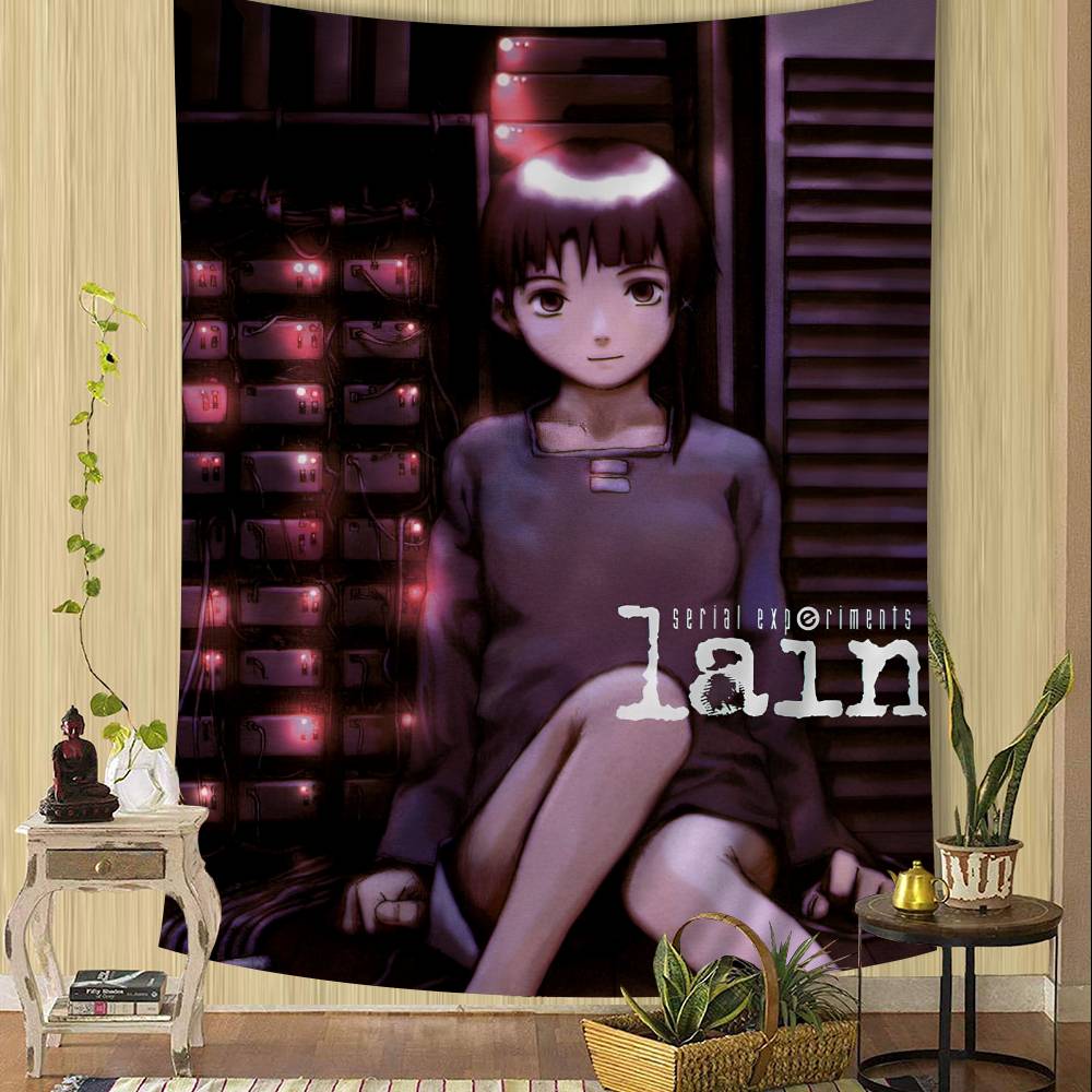Serial Experiments Lain Cartoon Tapestry Home Decoration Hippie Bohemian Decoration Divination Home Decor