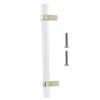 Crystal Acrylic Handle Modern Transparent Drawer Pull Handle for Closets Bookcases Shoe Cabinet Hole Spacing128 Gold