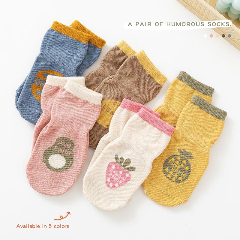 25 шт. в упаковке весенних детских носков - милые носки-тапочки из чесаного хлопка в горошек с рисунком для малышей и детей постарше