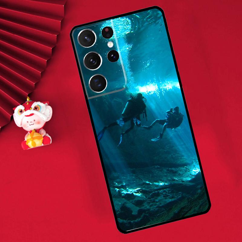Scuba Diving Diver Case For Samsung Galaxy S26 S25 S24 Ultra S21 S20 S22 S23 Ultra S10 Plus S25 FE Cover Funda