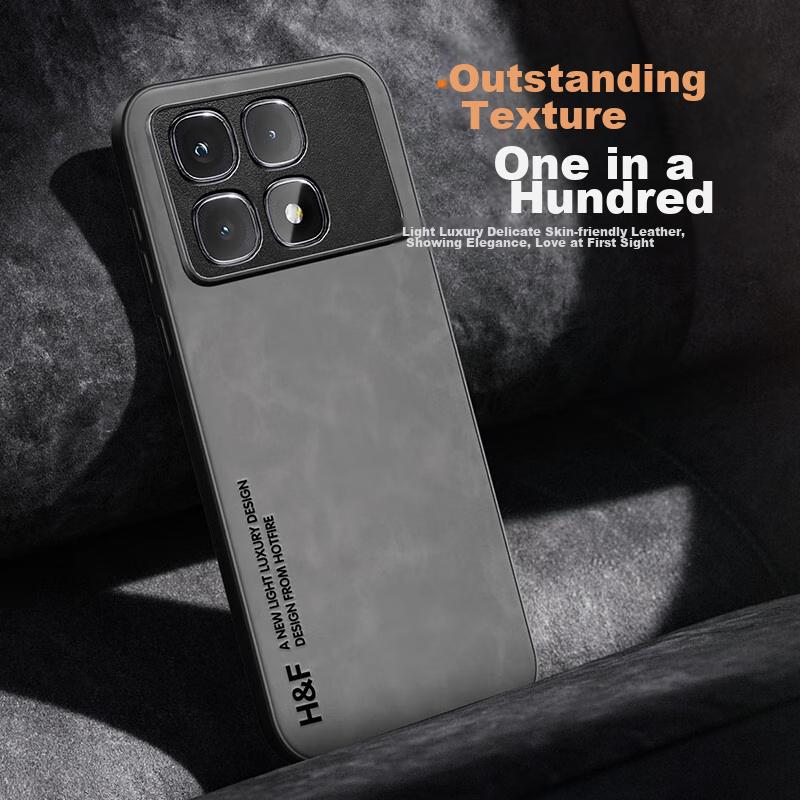 HotFire Phone Case for Xiaomi Redmi K70 Ultra, Upgraded Skin-Like Matte Lens Full Protection Silicone Cover - Midnight Black