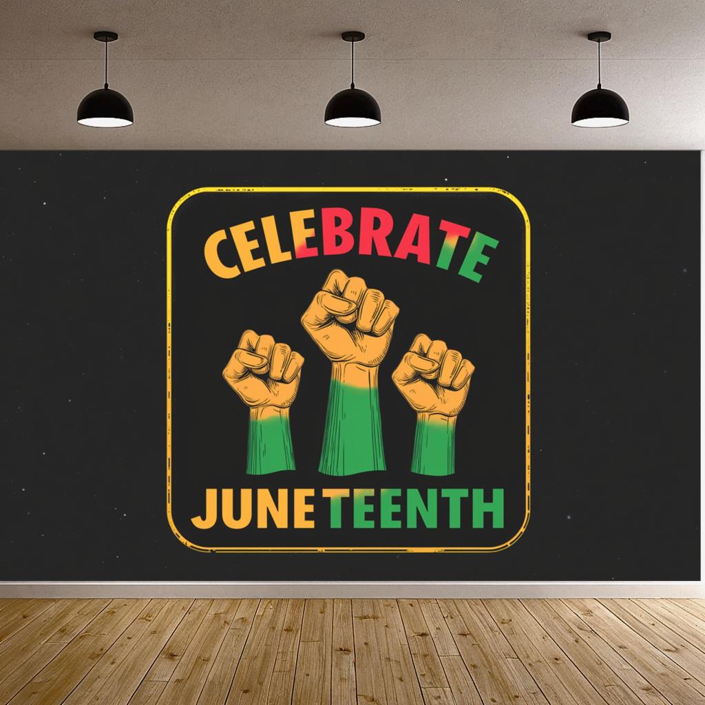 Яркие Цвета Баннер Равенства Декоративный Баннер Баннер Juneteenth для Празднования Сообщества Встречи на Открытом Воздухе Образовательного Мероприятия