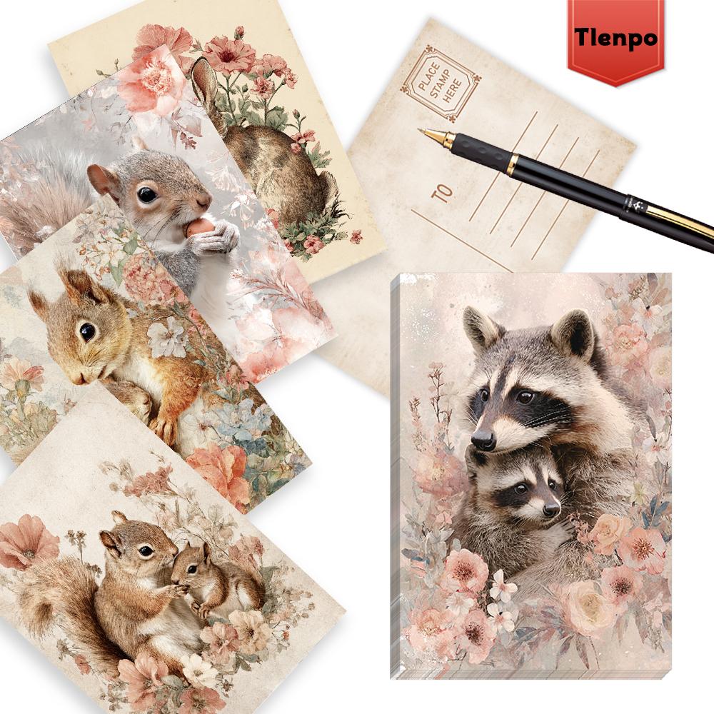 32pcs - Wildlife Postcard Set, Love Embrace, Birthday/Anniversary Gift, Collectible, Suitable for Gifting, Mailable.