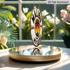 [Tropical Rum Sign]2D Flat, 1pc Tropical Caribbean Rum & Coconut Metal Wall Sign - Round Durable Aluminum Beach Art with Palm Trees & Parrot for Bar