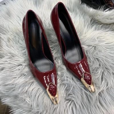 Роскошные туфли-лодочки с острым носком и принтом, женские сексуальные туфли для вечеринок со стразами, элегантные офисные туфли на шпильках, дизайнерские туфли на высоком каблуке