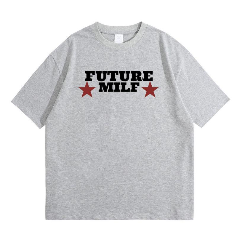 Футболка с графическим принтом Rapper Future Milf Мужская Женская Хип-хоп Винтажные Футболки Мужская Оверсайз Уличная Одежда Мужские Повседневные Футболки