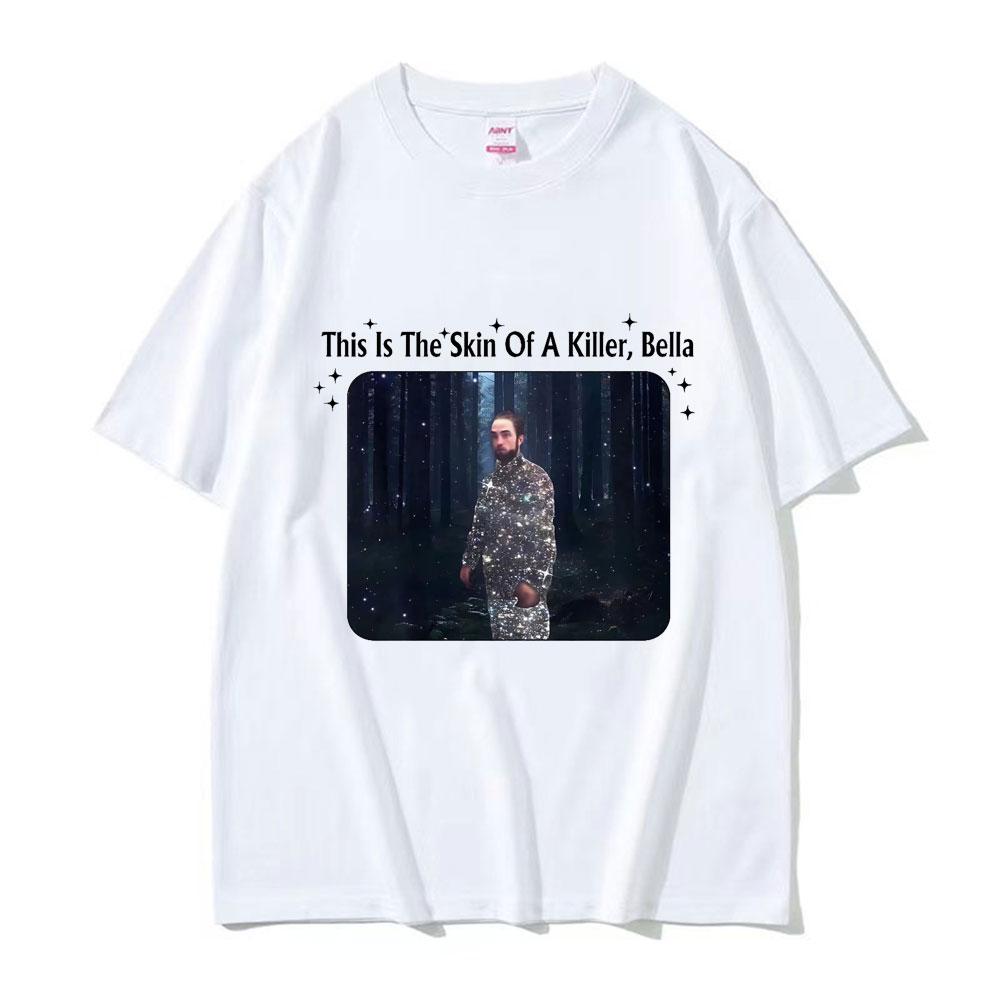 Футболки Роберт Паттинсон Сага Сумерки Смешной Принт Streetwear Футболки Унисекс Оверсайз 100% Хлопок Футболка Топы Унисекс Одежда