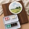 24 Pcs Empty Half Pans Magnetic Paint Pans Portable Empty Watercolor Pans Pan Palette  Travel