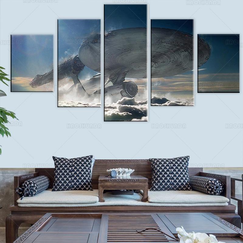 HD Звездный путь плакат Настенный декор Космический корабль Картина маслом Холст Декор комнаты Эстетический печатный холст Настенные картины Комната Домашний декор