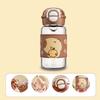 Кавайная мультяшная капибара, бутылка для воды, прозрачная, большой емкости, чашка с соломинкой, пластиковая, портативная, для напитков на открытом воздухе