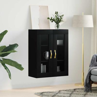 Wall Cabinet Black 69.5 X 34 X 90 Cm