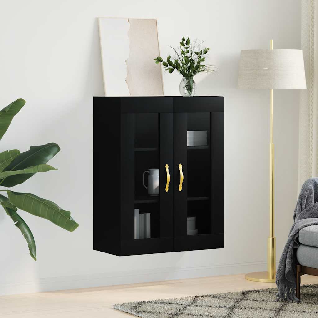 Wall Cabinet Black 69.5 x 34 x 90 cm