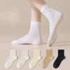 Female Spring and Autumn Thin Mesh Breathable Sweat Absorption Deodorizing Pure Cotton Non Slip Antibacterial Tube Socks