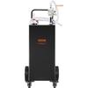 Fuel Caddy Fuel Storage Tank 35 Gallon 4 Wheels with Manuel Pump, Black