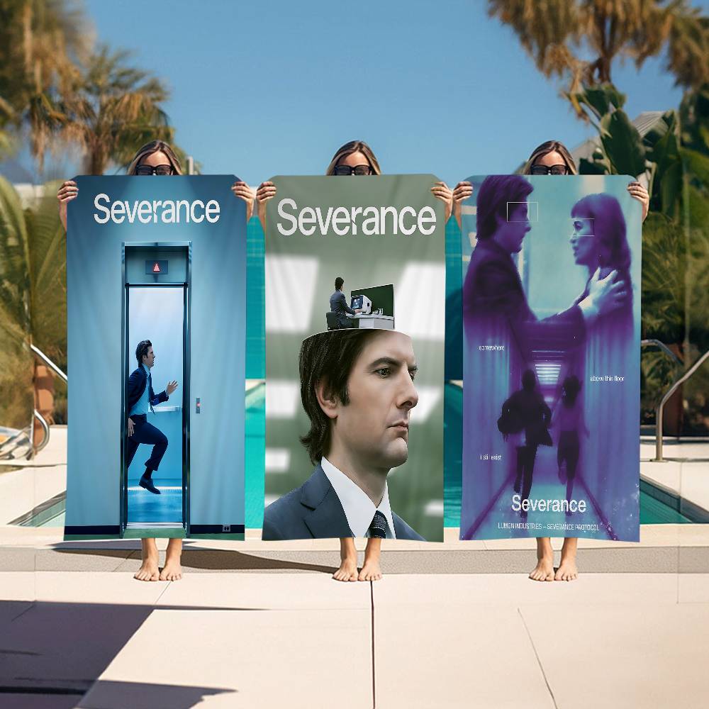 Научно-фантастический сериал S-Severance Пляжное полотенце Цветные банные полотенца для девочки Микрофибра Быстросохнущее Без песка Пляж Йога Спа Тренажерный зал