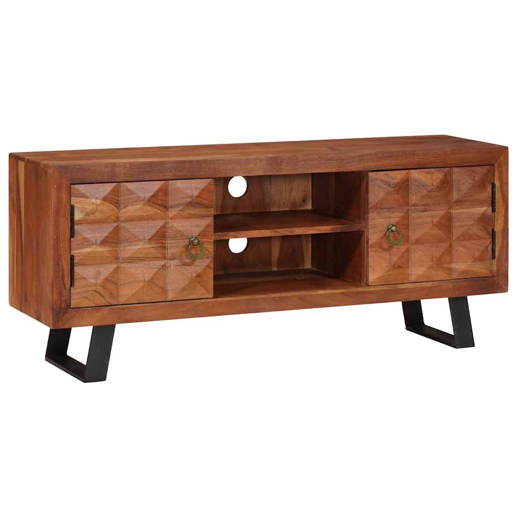 TV Stand Honey Brown 112 x 30 x 48 cm Solid Acacia Wood