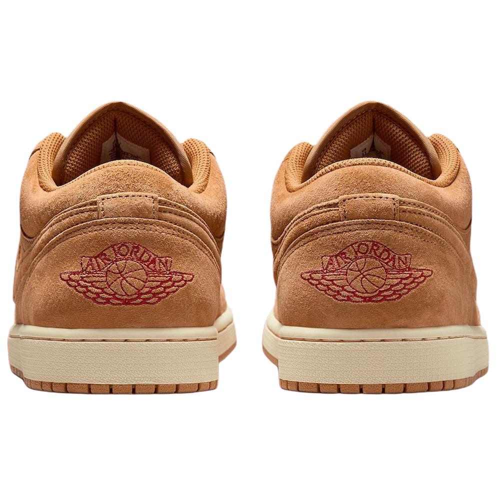 Jordan Air Jordan 1 Износостойкие Низкие Винтажные Баскетбольные Кроссовки Унисекс Льняно-Коричневые HV4089-200