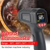 Digital Thermometer Infrared Thermometers -50~800℃ Non-contact Pyrometer Kitchen Laser Temperature Meter Hygrometer