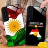 Стеклянный чехол для мобильного телефона с флагом Курдистана для Samsung Galaxy S26 S25 S24 S23 S22 S21 S20 Note20 Plus FE Ultra Цветная крышка
