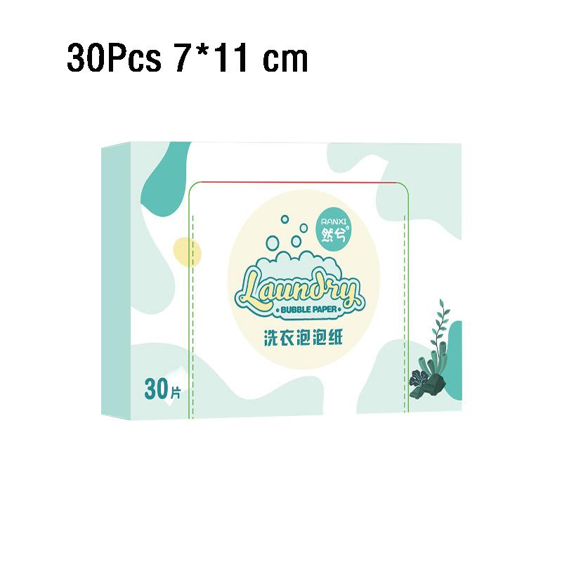 30PC New Laundry Detergent Nano Super Concentrated Washing Washing Powder Sheets Laundry Bubble Paper Laundry Sheet