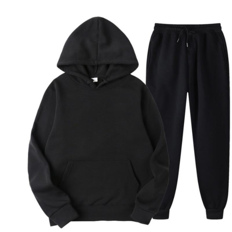 Sports Suit Autumn Winter Tracksuit Casual Solid Sportswear Running Jogging Suits Hoody Sweatpants 2pcs Sets