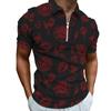 Summer Flowers Men New Fashion POLO Romantic Date Party Short Sleeve T-shirt