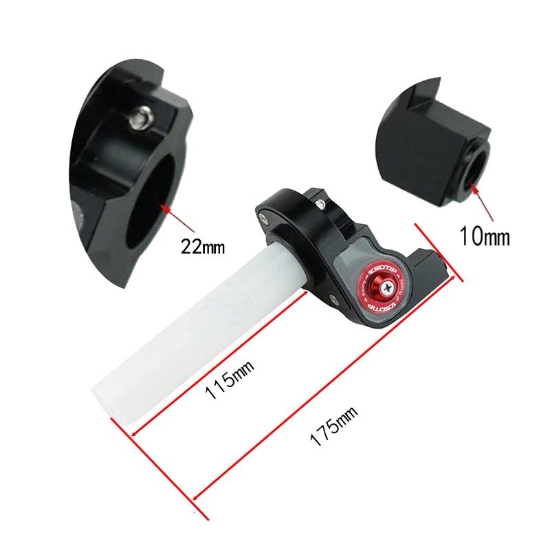 Sclmotos- 22mm Motorcycle Racing Aluminum Visible Quick Twist Gas Throttle Settle Grips Dirt Pit Bike ATV UTV XR50 CRF50 KLX